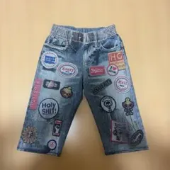 HYSTERIC MINI パッチワークデニムハーフパンツ