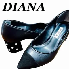 【最終価格】DIANA ブラック パール装飾 ハイヒール