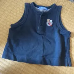美品　familiar ベビーベスト 80 ネイビー