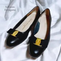 Salvatore Ferragamo パンプスヴァラリボン ブラック5 1/2のサムネイル