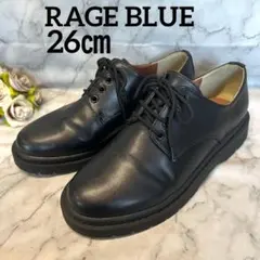 ✨極美品✨RAGE BLUE プレーントゥシューズ　ブラック 厚底　26㎝