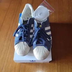別注adidas SUPERSTAR 80s BY ネイビー 　26.5cm