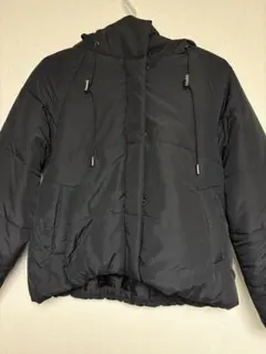 NICE CLAUP ブラック フード付き ダウンジャケット Mサイズ