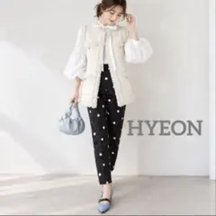 美品HYEON キャロットパンツ ドットブラックS
