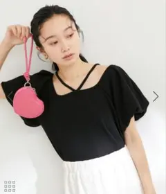 ViS 前後2way ワッフルカットソー ブラック Fのサムネイル