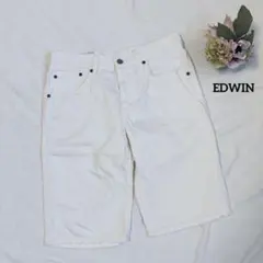 EDWIN ホワイトデニム ハーフパンツ ショートパンツ メンズ 白