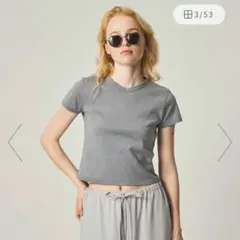 Steven Alan　コットン フライス Tシャツ　グレーのサムネイル