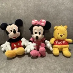 【ディズニー】ミッキーミニープーさん ぬいぐるみ 3個セットHeartland