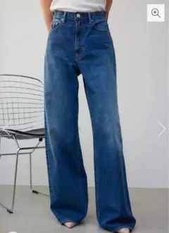 p*様 完売品　AZUL アズール　ハイウエストスーパーワイド　デニム　ブルー