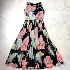 プールスタジオアリヴィエ 花柄 ロングワンピース シフォン 銀座マギー