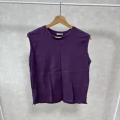GLACIER ノースリーブ カットソー パープル M