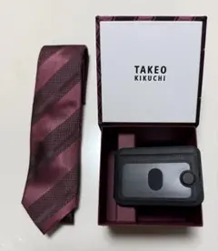 TAKEO KIKUCHI シルクネクタイ セット薄紫系