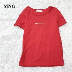 マンゴ 半袖ロゴTシャツ カットソー クルーネック シンプル ベーシック ラフのサムネイル