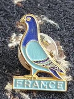 美品　フランス FRANCE 鳩 ピンバッジのサムネイル