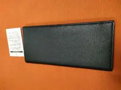 【新品タグ付】アクアスキュータム 黒 本革 長財布 札入れ