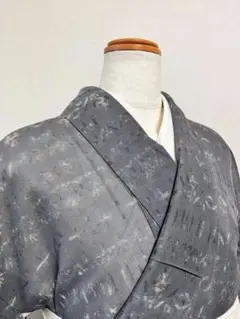 夏着物 鼠色に絣模様の趣 紗のように風が通り抜ける涼やかさのサムネイル