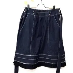 TO BE CHIC デニムスカート 裾レース スパンコール 40（L相当）