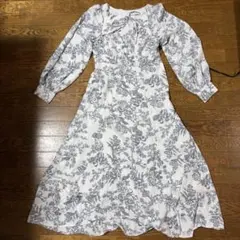 INGNI トワルドジュイ柄 フロントリボンワンピース 長袖