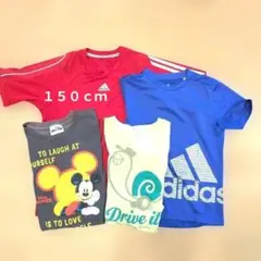 adidas 赤 青 Tシャツ 4点セット ミッキー カタツムリ