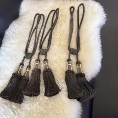 カーテンタイバックセット ダークグレー 3個