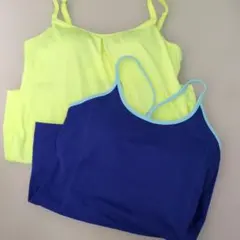 Under Armour 蛍光イエローとブルーパープル　ヨガタンクトップ　２枚