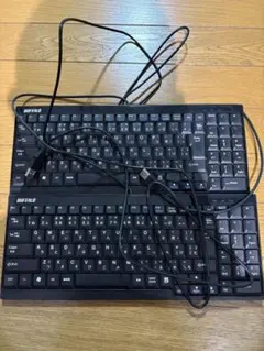 BUFFALO 有線キーボード BSKBU14BK 2台セット