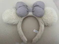 【訳あり】ミッキー耳もこもこカチューシャ 白