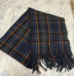 タータンチェック マフラー ダークグリーン