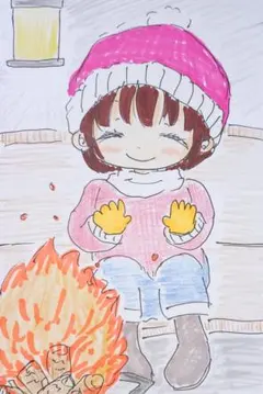 たき火のイラスト