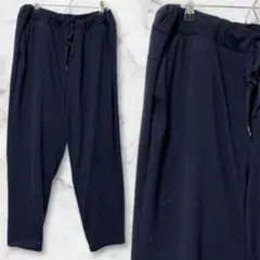 ストレッチ ネイビー イージーパンツ 紐付き 楽ちん ルームウェア スウェット