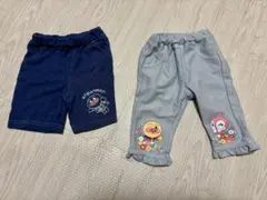 【まとめ売り】アンパンマン 服 3点セット Tシャツ パンツ 保育園用　90