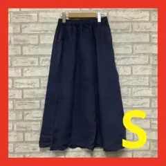 無印良品 ロングスカート ネイビー レディース S