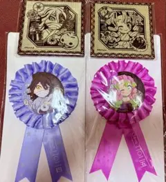 鬼滅の刃 誕生祭 バースデイ 甘露寺蜜璃 缶バッジ ロゼット 2点セット