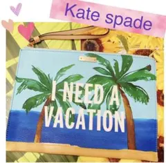 【SALE】ケイトスペード kate spade クラッチポーチ マリン風