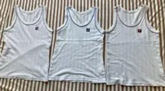 ホワイトノースリーブタンクトップ3枚セット130センチ