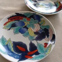 箱根 岡田美術館　色絵野菜文皿うつし 12.5cm2枚（非売品）のサムネイル