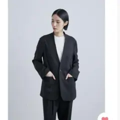 【値下げ中】ミースロエ　MIESROHE ノーカラージャケット　サイズ1 MIESROHE（ミースロエ）の「シャギーノーカラージャケット
