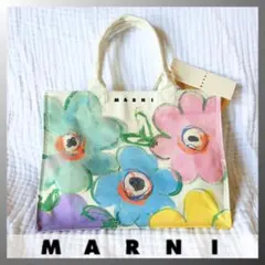 新品 MARNI マルニ トートバッグ　フラワー　ロゴのサムネイル