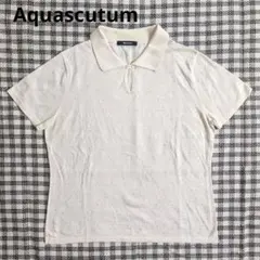 【Aquascutum】ラインストーン付 ポロニット 100%綿のサムネイル