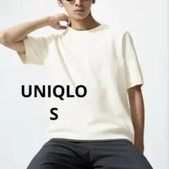 【極美品】ウォッシャブルミラノリブニットTシャツ　S