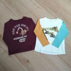 GAP シシュノン 長袖カットソー 2枚セット 100cm 働く車