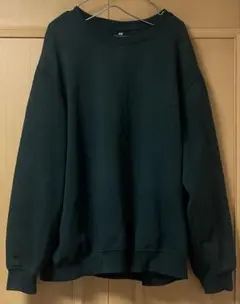 H&M リラックスフィット オーバーサイズスウェット グリーン XL