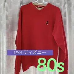 ディズニーランド　ミッキー　パーカー　USA製　ヴィンテージ　80s 昭和　古着