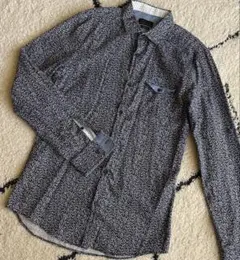 【ZARA MAN】スリムフィット 総柄 長袖シャツ スタイリッシュ