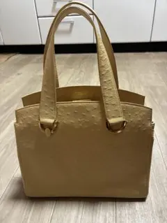 KIMIJIMAコレクションイエローレザー ハンドバッグ
