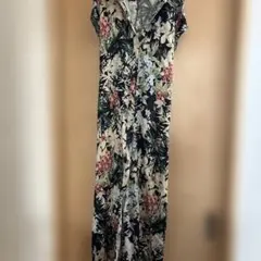 ZARA BASIC 花柄 ボタニカル　半袖シャツワンピース Sサイズのサムネイル
