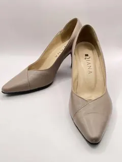 【最終価格】DIANA ダイアナ パンプス ポインテッドトゥ ベージュ　22.5