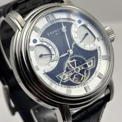 【新品】EARNSHAW アーンショウ 自動巻き 腕時計 ビッグフェイス 本革