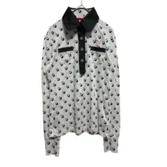 プーマ　カットソー　L 白　黒　総柄　ゴルフボール柄　ロゴ入り　ゴルフ　ポケットのサムネイル
