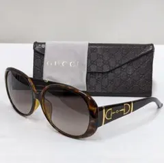 GUCCI ホースビット ブラック べっ甲 ゴールド 度なし ウェリントン 眼鏡 GUCCI ホースビット ブラック べっ甲 ゴールド 度なし ウェリントン